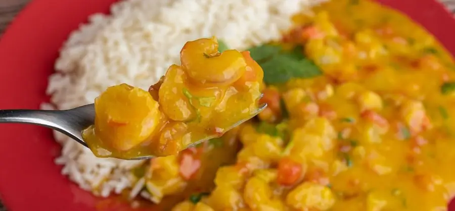 Bobó de camarão com leite de coco